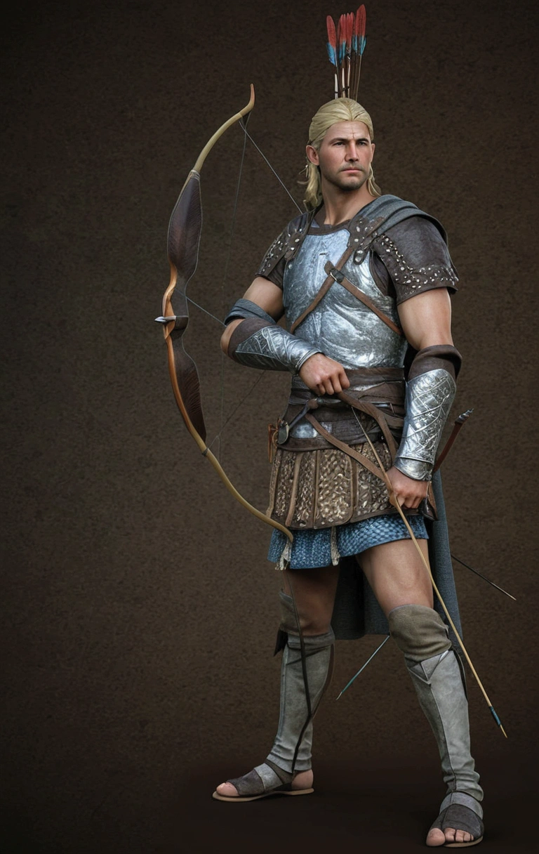 Gallic archer: ultra realistic and detailed