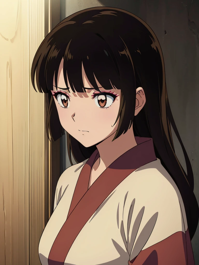 Coral,(((((long、Brown Eyes、Eyeshadow))))) 、(((((tits)))))、((((kimono、tits))))、Sweaty、Solo,Sad face,sad、((((Sad face))))、anime、（（（（NSFW））））、(masterpiece、Highest quality)、Best Quality, Mastepiece, 超High resolution, ((Mastepiece:1.4, Best Quality)), ((Mastepiece, Best Quality))、 (超High resolution:1.2), High resolution、perfection、Mastepiece, Best Quality, Detailed , Soft Dim Lighting, Add_Details, Good lighting、Very detailed、Very detailedCGユニティ8Kでの壁紙、An illustration、((Beautiful detailed face))、( ((Super detailed )))、High resolutionAn illustration、((An illustrationベスト))、Highly detailed eyes、perfectionな照明、(NSFW:1), (((masterpiece))), Adult women、Mature Woman、(1 person)、Solo Focus、Shiny skin、 Beautiful girl with beautiful details, Very cute, Beautiful girl with beautiful details, Professional photography lighting, Very detailed目と顔, Eyes with beautiful details、Beautiful detailed hair, Beautiful detailed cold face、 (Dark Shot:1.4), (Best Shadow), In the darkness, Deep Shadow,