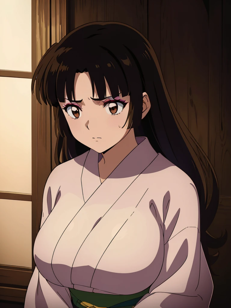 Coral,(((((long、Brown Eyes、Eyeshadow))))) 、(((((tits)))))、((((kimono、tits))))、Sweaty、Solo,Sad face,sad、((((Sad face))))、anime、（（（（NSFW））））、(masterpiece、Highest quality)、Best Quality, Mastepiece, 超High resolution, ((Mastepiece:1.4, Best Quality)), ((Mastepiece, Best Quality))、 (超High resolution:1.2), High resolution、perfection、Mastepiece, Best Quality, Detailed , Soft Dim Lighting, Add_Details, Good lighting、Very detailed、Very detailedCGユニティ8Kでの壁紙、An illustration、((Beautiful detailed face))、( ((Super detailed )))、High resolutionAn illustration、((An illustrationベスト))、Highly detailed eyes、perfectionな照明、(NSFW:1), (((masterpiece))), Adult women、Mature Woman、(1 person)、Solo Focus、Shiny skin、 Beautiful girl with beautiful details, Very cute, Beautiful girl with beautiful details, Professional photography lighting, Very detailed目と顔, Eyes with beautiful details、Beautiful detailed hair, Beautiful detailed cold face、 (Dark Shot:1.4), (Best Shadow), In the darkness, Deep Shadow,