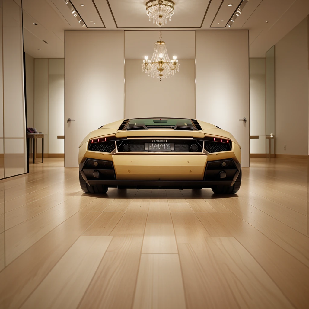 Back view of a lambo in a showcase room, 33 milimeter nikon camera
Super Detailed, Depth Of Field,