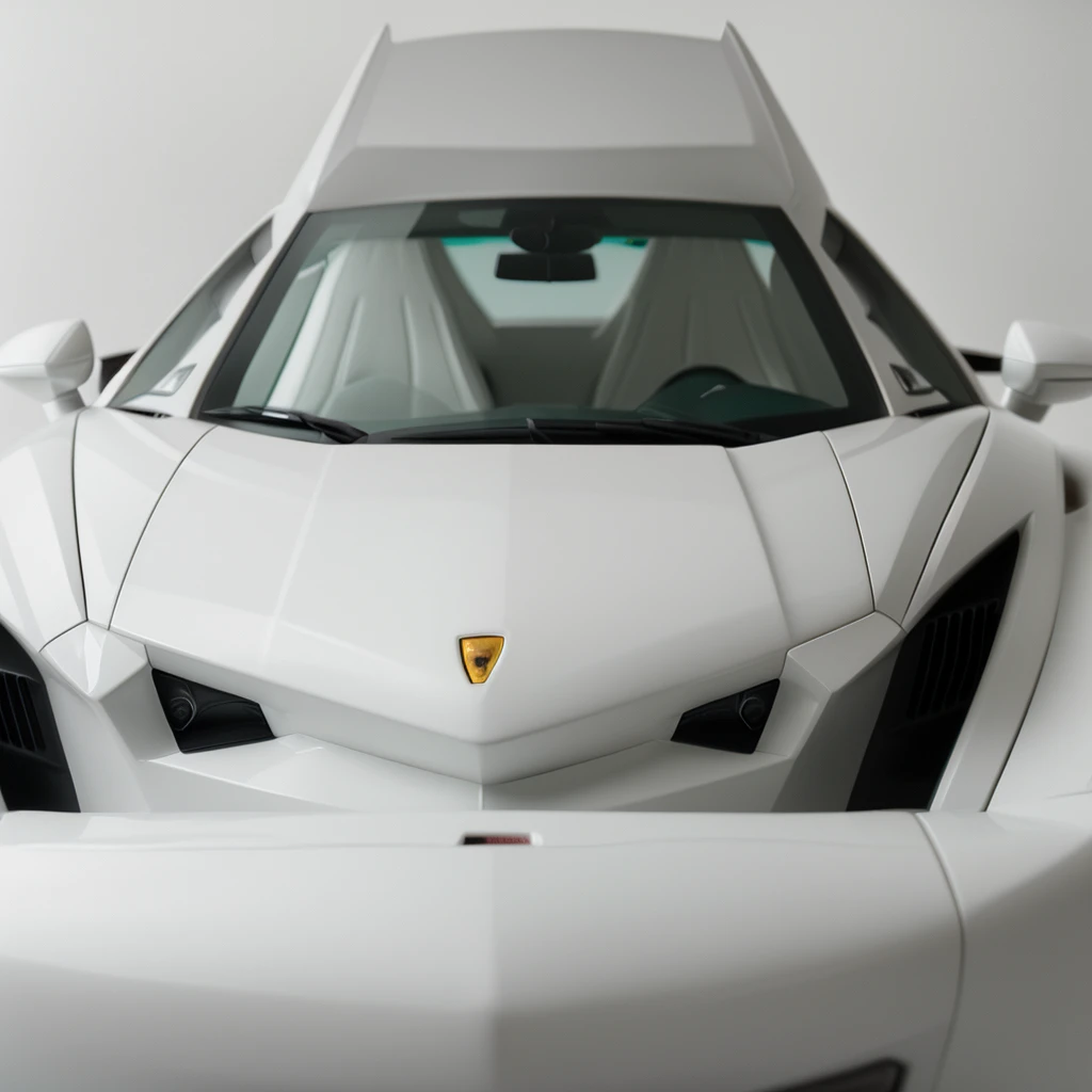 Front of a lambo in a white studio photography,
Super Detailed, Depth Of Field,