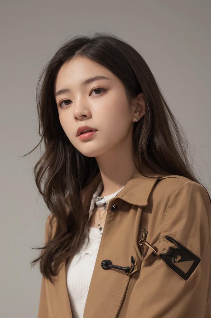 Girl wearing a collar