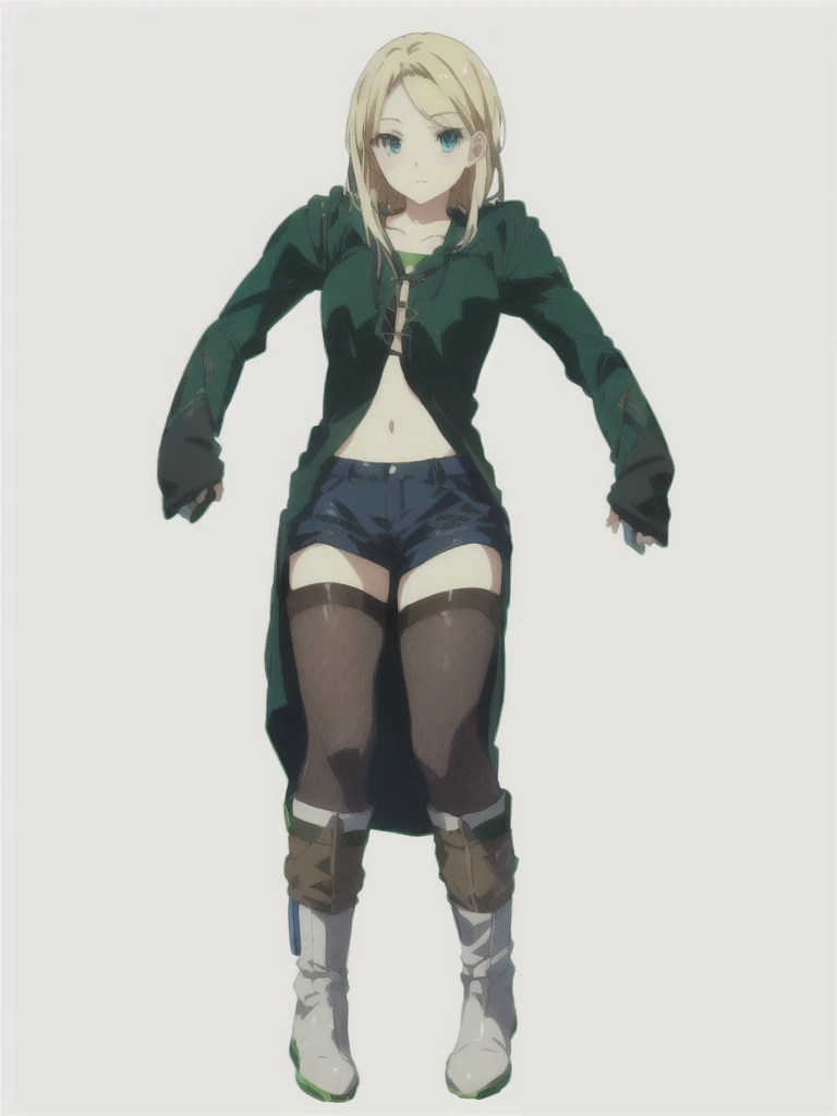 Anime character with blonde hair and blue eyes dressed in green clothes, Female Anime Characters, Anime full body illustration, One character's whole body, Female protagonist 👀 :8, Female Action Anime Girl, Created by Anime Painter Studio, JRPG Characters, Villain Anime Girl, Anime Moe Art Style, JRPG Characters art, Anime girl named Lucy,