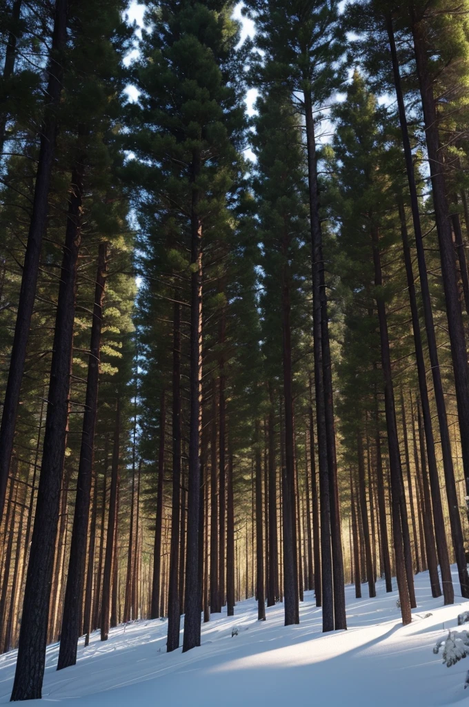Beautiful black wallpaper with some dark pine trees.