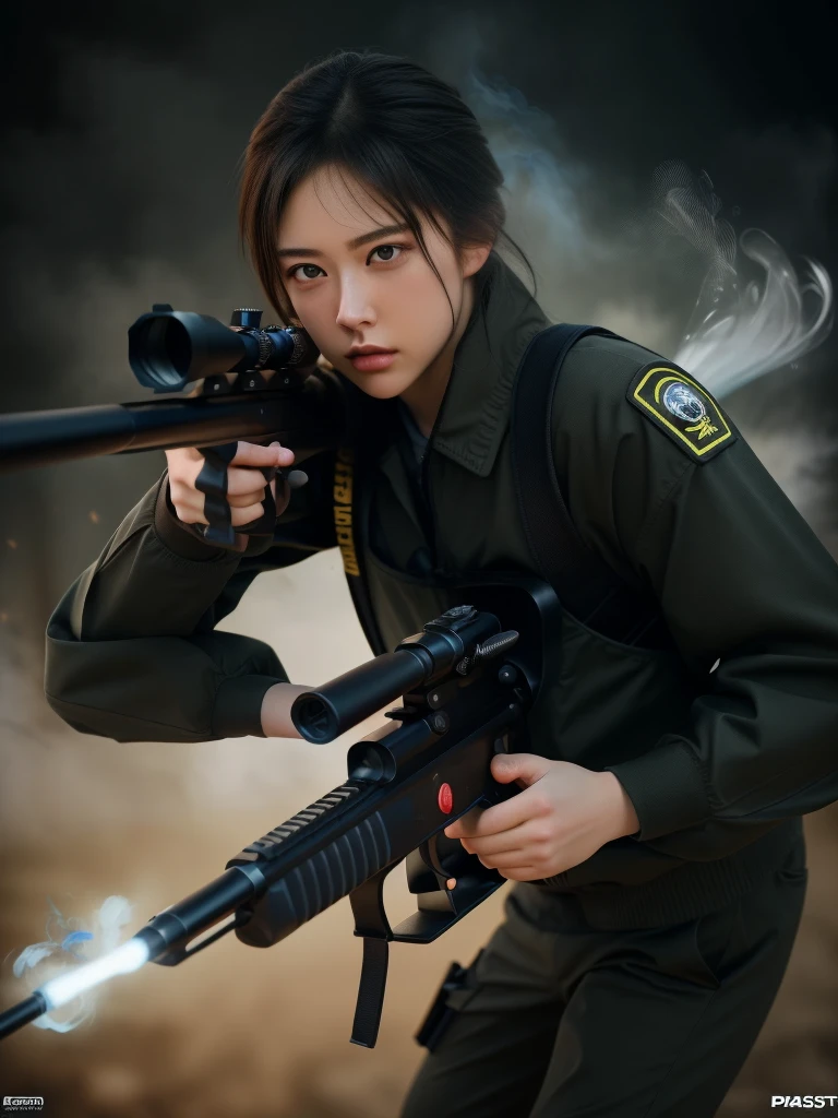 A person mastering sniper riffle with both left and right hands, (best quality,4k,8k,highres,masterpiece:1.2), ultra-detailed, (realistic,photorealistic,photo-realistic:1.37), intense training, precision shooting, seamless transition, dynamic poses, powerful shots, controlled recoil, expert accuracy, bullet trajectories, weapon proficiency, dual-handed weapons, precise aim, professional range, focused concentration, rapid fire, smoke trails, muzzle flashes, tactical positioning, tactical gear, speed reload, hand-eye coordination, firearm skills, intense battle, determination, shooting range, controlled breathing, controlled triggers, tactical advantages, mastery of technique, surreal lighting, vibrant colors, dramatic composition, high contrast, cinematic sensation.