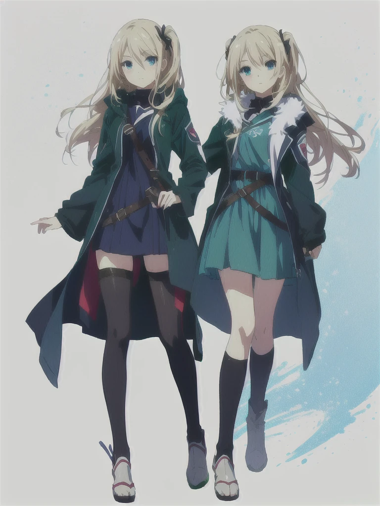 Anime character with blonde hair and blue eyes dressed in green clothes, Female Anime Characters, Anime full body illustration, One character's whole body, Female protagonist 👀 :8, Female Action Anime Girl, Created by Anime Painter Studio, JRPG Characters, Villain Anime Girl, Anime Moe Art Style, JRPG Characters art, Anime girl named Lucy,