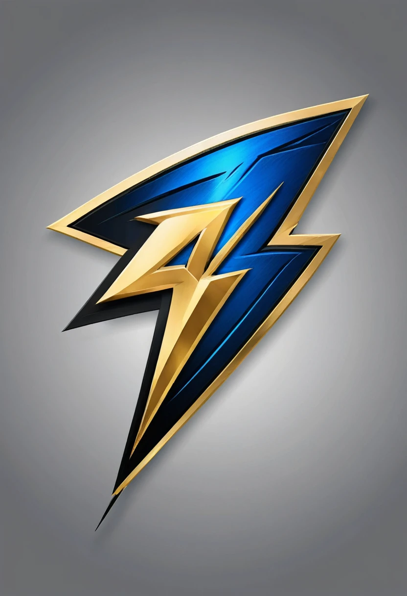 (team logo), (SpeederZ name), (details in black and blue), (letter Z merged with lightning bolt in golden color)