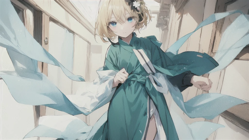 Anime character with blonde hair and blue eyes dressed in green clothes, Female Anime Characters, Anime full body illustration, One character's whole body, Female protagonist 👀 :8, Female Action Anime Girl, Created by Anime Painter Studio, JRPG Characters, Villain Anime Girl, Anime Moe Art Style, JRPG Characters art, Anime girl named Lucy,