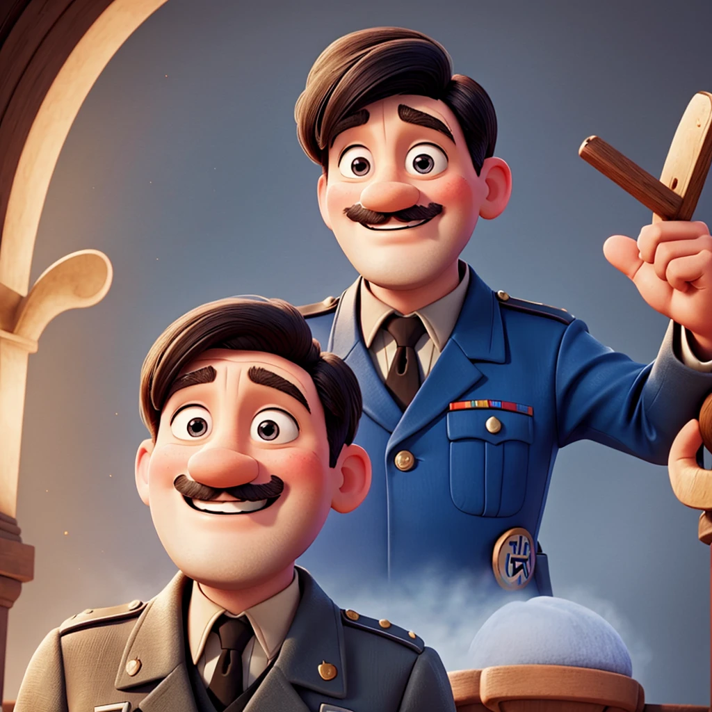 Hitler smiling Disney movie cover