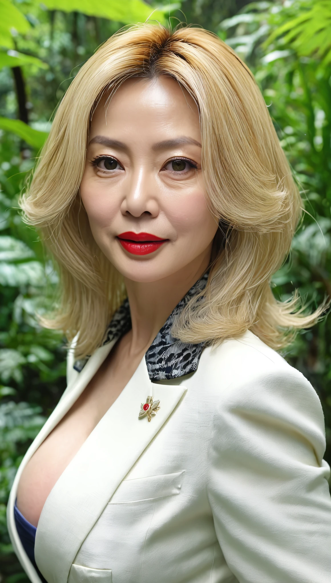 (Hyper Real)、セクシーなMature politician、
Big big 、きれいなMature politician High resolution High resolution Realistic short hair blonde、成熟したMature politician、Mature politician、(((Big big boobs)))、(( Big big boobs))、Fine skin、超High resolution、Realistic、Plump figure、Beautiful Face、中年きれいなMature politician、Beautiful expression、 Fine green eyes、blonde、Fluffy long hair、非常に繊細でFine skin、55歳Mature politician、(Mature politician)、(Being in a very deep jungle)、Mature politician、Big big 、(((Big Ass)))、Bright red lips、(((Wearing a sexy jacket)))、(((alone)))、