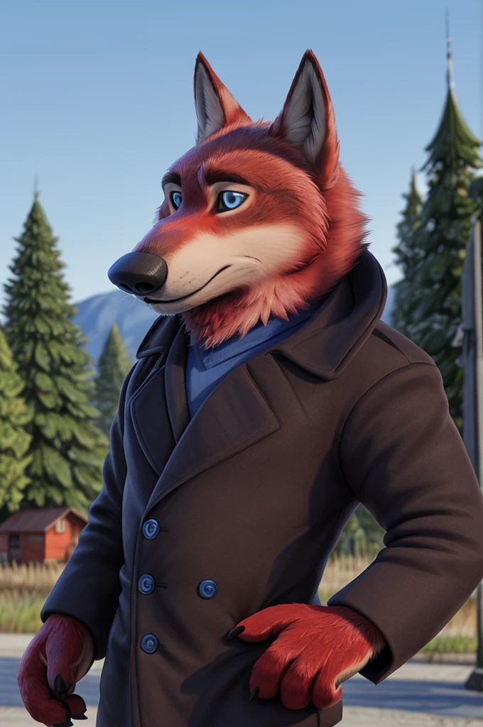 Ivan Fedorovich Wolfbach (Novosibirsk) ,tall handsome, wolf,young, 24 years, brown fur,Kind,(red body:1.3),beautiful blue eyes,Novosibirsk,dressed, Medina's white robe, stethoscope,Dr,shirt,Black tie,trousers,canine, wolf, detailed fur, Male, second, paw pads, finger claws,At the viewer, 5 fingers, paws, 5 fingers, smile, wrist watch, т nextel,by xenoforge, (difficult, high detail, digital photography, soft focus, RAW variety палаты ,Very close to the camera, variety,Novosibirsk, smile, good mood, positive, Very close to the camera,Intensive Care Unit, newborns, stethoscope, in the neck area,glasses photorealism, realistic, photorealistic, digital style, subsurface scattering,I look at the viewer,hugs the she-wolf,
masterpiece, Best quality, ultra realistic, 8 thousand.)