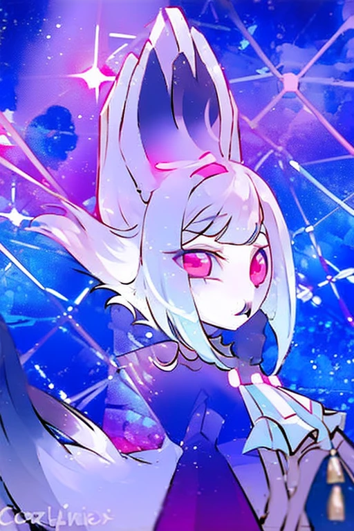 portrait of (Stolas) in space, cosmic colors, epic watercolor style, (looking to the side:1.1), furry, (solo:1.1),