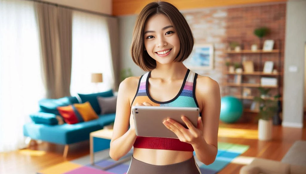 masterpiece, realistic, photorealistic, best quality, beautiful detailed, natural lighting, sharp focus, depth of field, slim body, abs:1.2, small breasts, best quality real texture skin, Detailed beautiful delicate face and eyes, beautiful Japanese young woman, eyes open, looking at viewer, best quality real texture skin, Detailed beautiful delicate face and eyes, double eyelid, smile:1.2, white teeth:1.2, short straight brown hair