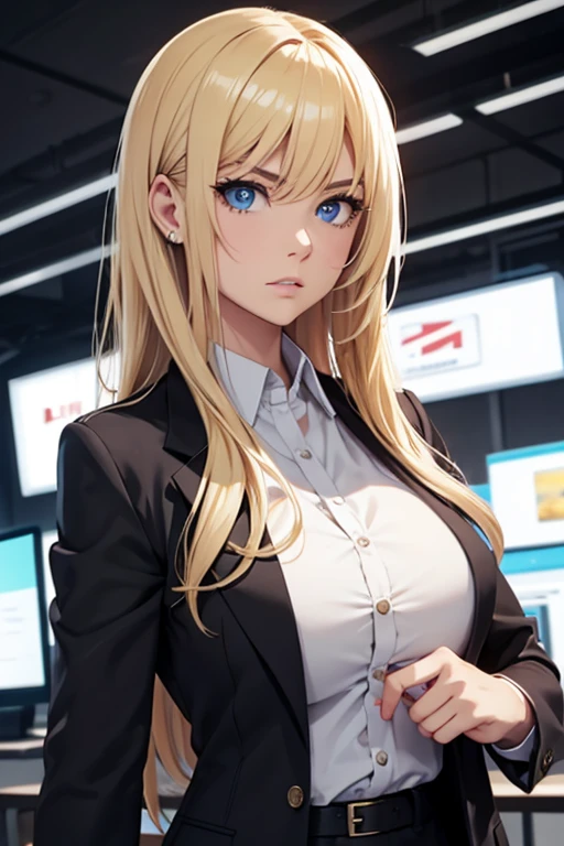 Serious and professional woman. blonde