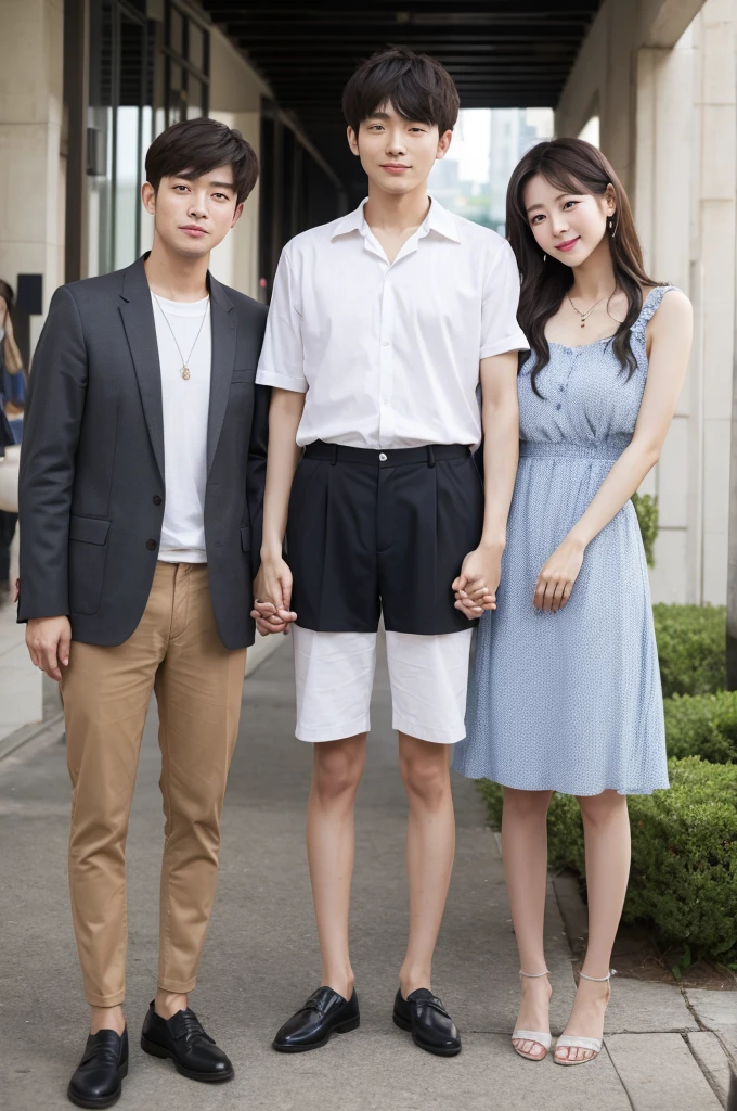 Korean、Two men and two women、lover、Love each other、tall women