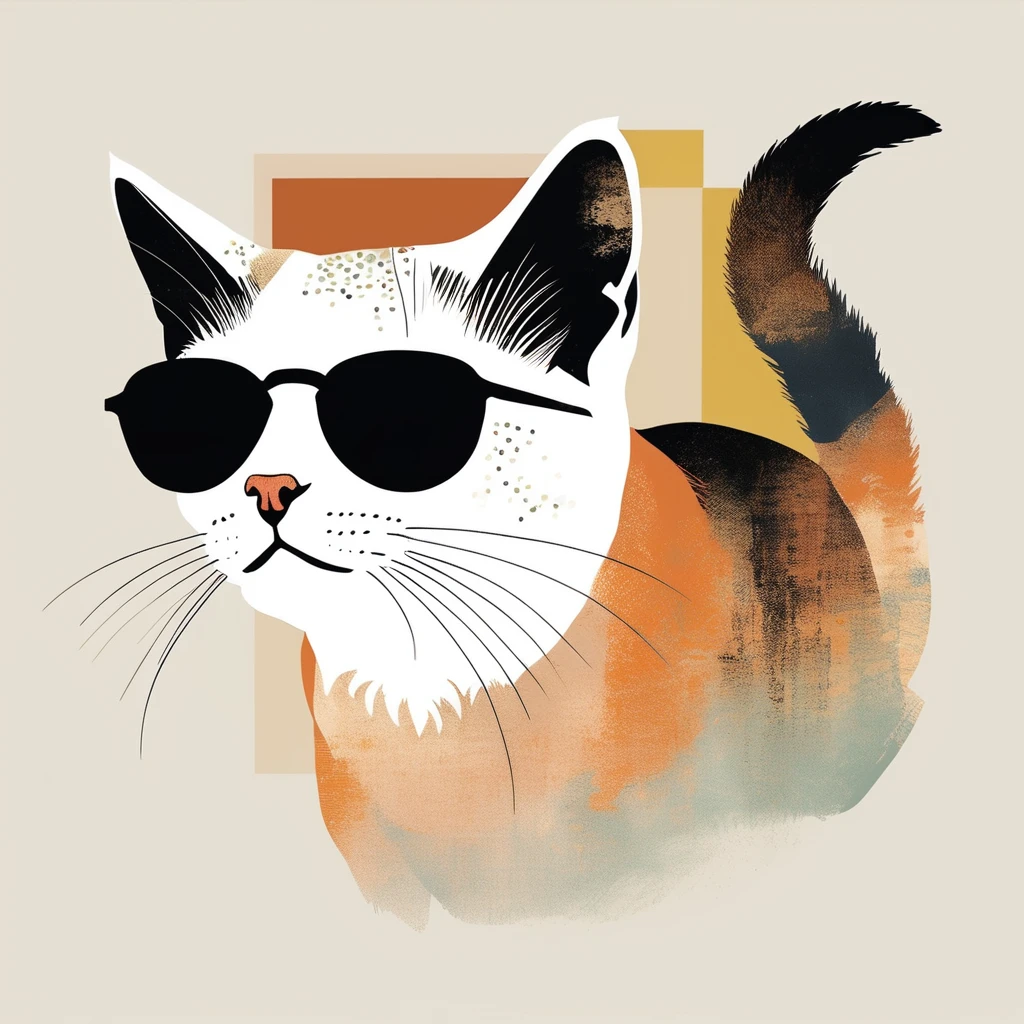 cat, art by Sophie Roach , art by Jon Klassen , art by Michael Cho , art by Sophie Roach、sunglasses