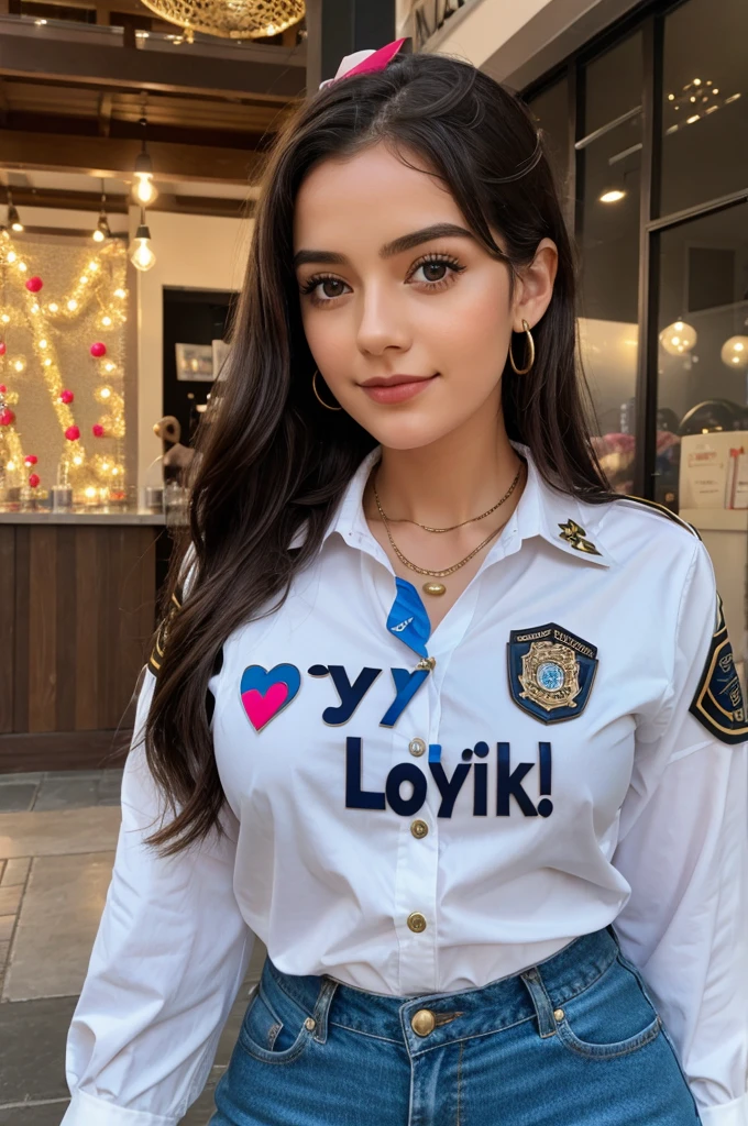 Girl wearing badge of name "Molly" celebrating her birthday 