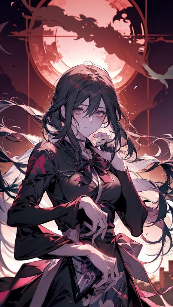 Anime girl holding a gun, nagito komaeda, Gwaiz, Yandere, gapmoe Yandere grimdark, change, gapmoe Yandere, fubuki, splash art anime change, In a dress, by Kamaguruka, Beautiful and detailed anime art, portrait gapmoe Yandere grimdark, by Shimo