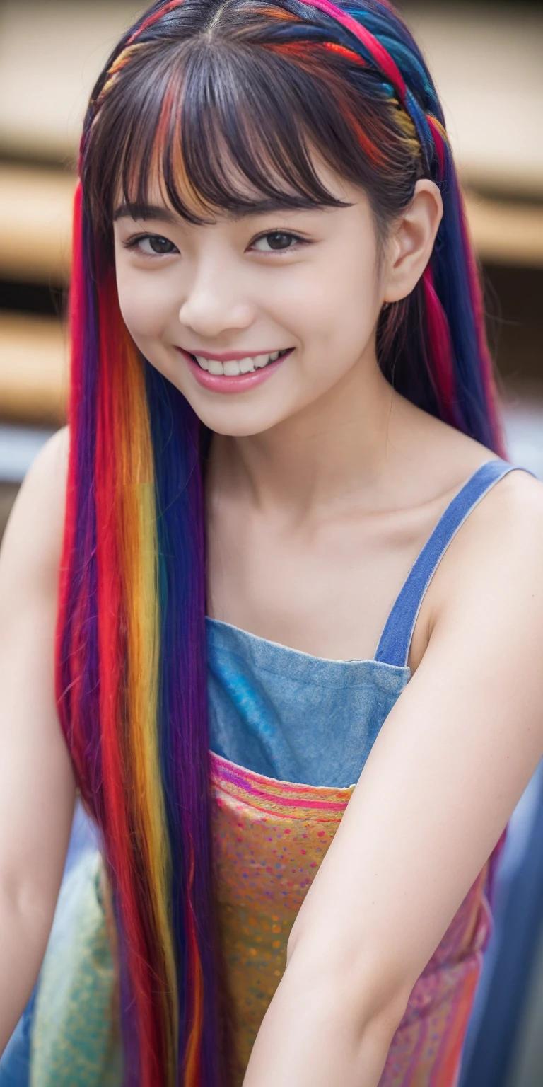 Fluid organization:1.6), 本当に野生の髪を持つ一人のbeautiful女の子, (Colorful wavy hair:1.2),( Two long braids:1.2), (Long wild hair:1.2), (Multicolored Hair: 1.9),可愛いsmile
パン屋販売スタッフ、(((Low - Angle:1.4)))、((One hand raised))、((She is wearing a colorful and pop blouse and apron.)),(;have big bread))、(((Spread your legs:1.4)))、,(((beautiful armpits:1.2)))、High resolution、Bakery、-yeld gismile、Finished as in the picture、white and beautiful skin、Focus on small breasts、((beautiful５This finger))、Bakeryの制服を着ています、最high quality、High resolution、Very detailed、masterpiece、Live Shooting:2、Genuine:2、photoGenuineistic:2、very delicate and beautiful、Fine details、Textured skin、Full Shot、、(beautiful face:2)、hot pants、Putting on makeup、Perfectly balanced legs:1.5), Looking at the camera, Angle from above, (((hot pants))), High resolution、未来のBakery、Delicious bread that women will love、Looking at the camera、smile、Finished as in the picture、、(((I have a big loaf of bread)))、(((cute smile)))、((((Eat delicious bread)))))、((I love bread))、(front focus piece:1.3), 
、Cute Apron、Rainbow Apron、Bakeryの制服を着ています、明るすぎるNatural light、Shining sunlight、最high qualityのディテール, Japanese Girls,1 girl, 8k, RAW Photos, 最high quality, Ticker:1.2, Very detailedなRAWカラー写真, Professional photos, (reality, photoGenuineisticです:1.37), (Very detailedな皮膚:1.2), 超High resolutionな, (Lenz 50mm),,絶妙にFine grain,Look at the person watching,Pretty face, Just Mile:1.05),Wide Hips,Straight hair,,Light pink inner color、 white and fine skin、(Very detailedな8k cg:1.2), (hyper Genuineistic:1.35), (photoGenuineisticです:1.45), (reality:1.4), 

(背景はBakery:1.1)、Sexy upward glance, 、Very detailed、masterpiece、最high quality、Ultra-high resolution energy A、8kのHigh resolutionにより、Transparency as shown in the photo、Fine grain、Expression of gradation、Perfect anatomical figure ,hard disk、Ticker (English) 、 Nikon Z9 80mm Lens ,、明るすぎるNatural light、Shining sunlight、、Ultra slim body、Slender model figure、beautiful姿勢、, 最high quality, 8k, RAW Photos, Confused, Award-winning portraits, shy smile, shy smile, , Delicate girl,, Digital SLR, View your viewers, Frank, Sophisticated, Thin arms, Professional Lighting, Film Grain, chromatic aberration, (Fine grainと顔:1.0), Live Shooting、(((A portrait of extreme beauty)))、((Glowing Skin))、1 girl、16 year old beautiful girl from Prague、Bright expression、((Platinum Blonde Hair))、[Big blue eyes that sparkle like jewels]、Shiny skin、silky super long Straight hair、eyeliner、beautiful前髪、Hair around the eyes、最high quality、Very detailed、Film Light、Intricate details、High resolution、Very detailed))、Detailed Background、8 KUHD、Digital SLR、Soft Light、high quality、Film Grain、Fujifilm XT3 、Shallow depth of field、Natural light、(((Spread your legs:1.4)))、The pieces fly、High resolution、Bakery、16-year-old girl、smile、Finished as in the picture、white and beautiful skin、Focus on small breasts、最high quality、High resolution、Very detailed、masterpiece、Live Shooting:2、、neon hair clip,masterpiece、最high quality、
One girl,Ives Girl,beautiful照明,(((Anyone can see the D logo.:9)))