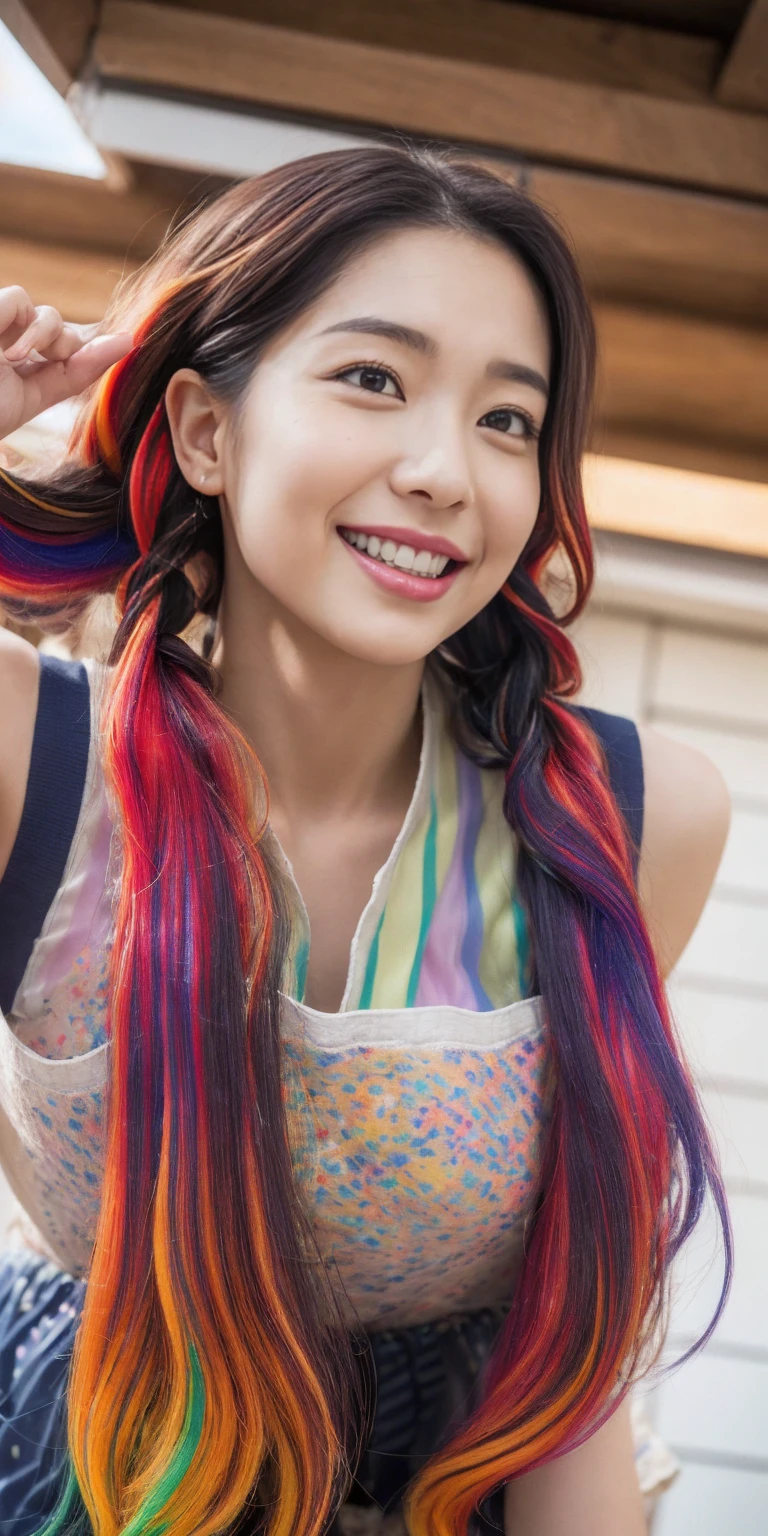 Fluid organization:1.6), 本当に野生の髪を持つ一人のbeautiful女の子, (Colorful wavy hair:1.2),( Two long braids:1.2), (Long wild hair:1.2), (Multicolored Hair: 1.9),可愛いsmile
パン屋販売スタッフ、(((Low - Angle:1.4)))、((One hand raised))、((She is wearing a colorful and pop blouse and apron.)),(;have big bread))、(((Spread your legs:1.4)))、,(((beautiful armpits:1.2)))、High resolution、Bakery、-yeld gismile、Finished as in the picture、white and beautiful skin、Focus on small breasts、((beautiful５This finger))、Bakeryの制服を着ています、最high quality、High resolution、Very detailed、masterpiece、Live Shooting:2、Genuine:2、photoGenuineistic:2、very delicate and beautiful、Fine details、Textured skin、Full Shot、、(beautiful face:2)、hot pants、Putting on makeup、Perfectly balanced legs:1.5), Looking at the camera, Angle from above, (((hot pants))), High resolution、未来のBakery、Delicious bread that women will love、Looking at the camera、smile、Finished as in the picture、、(((I have a big loaf of bread)))、(((cute smile)))、((((Eat delicious bread)))))、((I love bread))、(front focus piece:1.3), 
、Cute Apron、Rainbow Apron、Bakeryの制服を着ています、明るすぎるNatural light、Shining sunlight、最high qualityのディテール, Japanese Girls,1 girl, 8k, RAW Photos, 最high quality, Ticker:1.2, Very detailedなRAWカラー写真, Professional photos, (reality, photoGenuineisticです:1.37), (Very detailedな皮膚:1.2), 超High resolutionな, (Lenz 50mm),,絶妙にFine grain,Look at the person watching,Pretty face, Just Mile:1.05),Wide Hips,Straight hair,,Light pink inner color、 white and fine skin、(Very detailedな8k cg:1.2), (hyper Genuineistic:1.35), (photoGenuineisticです:1.45), (reality:1.4), 

(背景はBakery:1.1)、Sexy upward glance, 、Very detailed、masterpiece、最high quality、Ultra-high resolution energy A、8kのHigh resolutionにより、Transparency as shown in the photo、Fine grain、Expression of gradation、Perfect anatomical figure ,hard disk、Ticker (English) 、 Nikon Z9 80mm Lens ,、明るすぎるNatural light、Shining sunlight、、Ultra slim body、Slender model figure、beautiful姿勢、, 最high quality, 8k, RAW Photos, Confused, Award-winning portraits, shy smile, shy smile, , Delicate girl,, Digital SLR, View your viewers, Frank, Sophisticated, Thin arms, Professional Lighting, Film Grain, chromatic aberration, (Fine grainと顔:1.0), Live Shooting、(((A portrait of extreme beauty)))、((Glowing Skin))、1 girl、16 year old beautiful girl from Prague、Bright expression、((Platinum Blonde Hair))、[Big blue eyes that sparkle like jewels]、Shiny skin、silky super long Straight hair、eyeliner、beautiful前髪、Hair around the eyes、最high quality、Very detailed、Film Light、Intricate details、High resolution、Very detailed))、Detailed Background、8 KUHD、Digital SLR、Soft Light、high quality、Film Grain、Fujifilm XT3 、Shallow depth of field、Natural light、(((Spread your legs:1.4)))、The pieces fly、High resolution、Bakery、16-year-old girl、smile、Finished as in the picture、white and beautiful skin、Focus on small breasts、最high quality、High resolution、Very detailed、masterpiece、Live Shooting:2、、neon hair clip,masterpiece、最high quality、
One girl,Ives Girl,beautiful照明,(((Anyone can see the D logo.:9)))