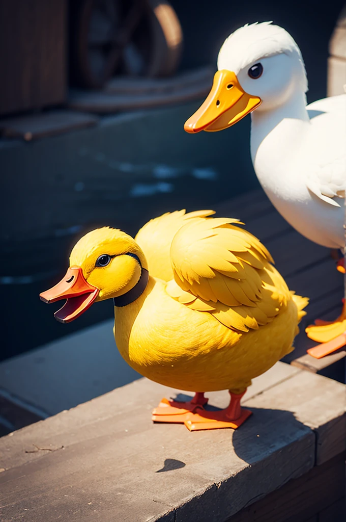 I WANTED A ROBLOX CHARACTER WITH A DUCK OUTFIT AND ON THE SIDE IT WRITTEN DADY_BLOX WITH A BACKGROUND FULL OF DUCKS