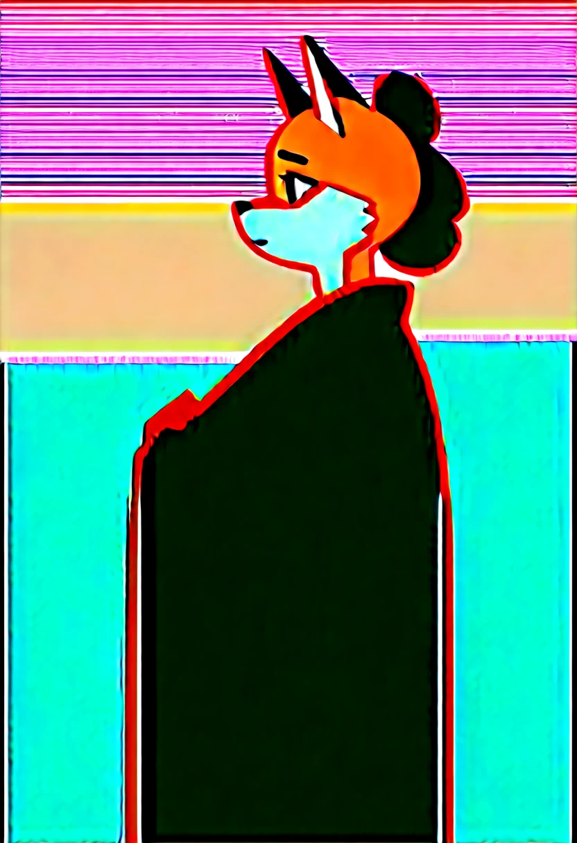 Highest quality, Highest quality, High quality illustrations, masterpiece, Ultra-high resolution, Detailed Background, Kyoto, Absurd, Perfect Anatomy, performance, Good lighting, Shadows in the movies(kemono, Furry Personifi猫ion), fox, kimono, latex, rubber, Dynamic Angle