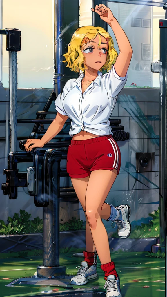 sakura at the gym