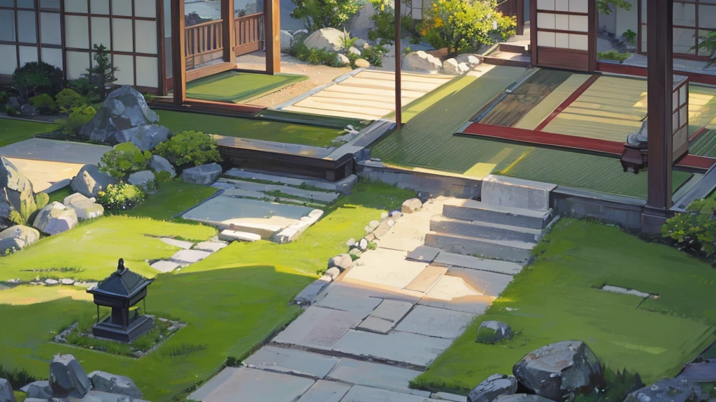 ((Highest quality)), ((masterpiece)), (detailed),Japanese zen garden