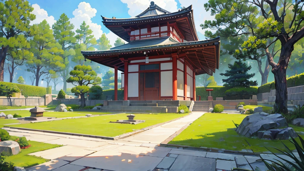 ((Highest quality)), ((masterpiece)), (detailed),Japanese zen garden