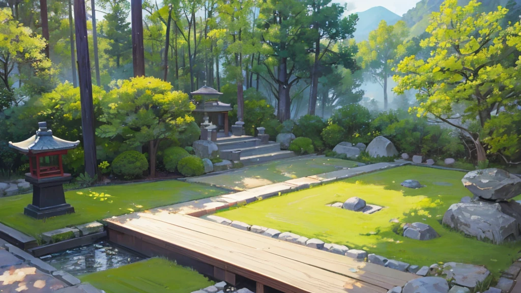 ((Highest quality)), ((masterpiece)), (detailed),Japanese zen garden