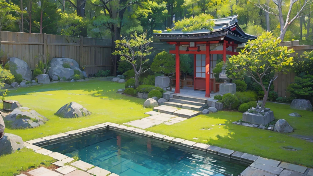 ((Highest quality)), ((masterpiece)), (detailed),Japanese zen garden