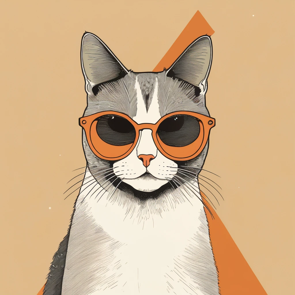 cat, art by Sophie Roach , art by Jon Klassen , art by Michael Cho , art by Sophie Roach、sunglasses