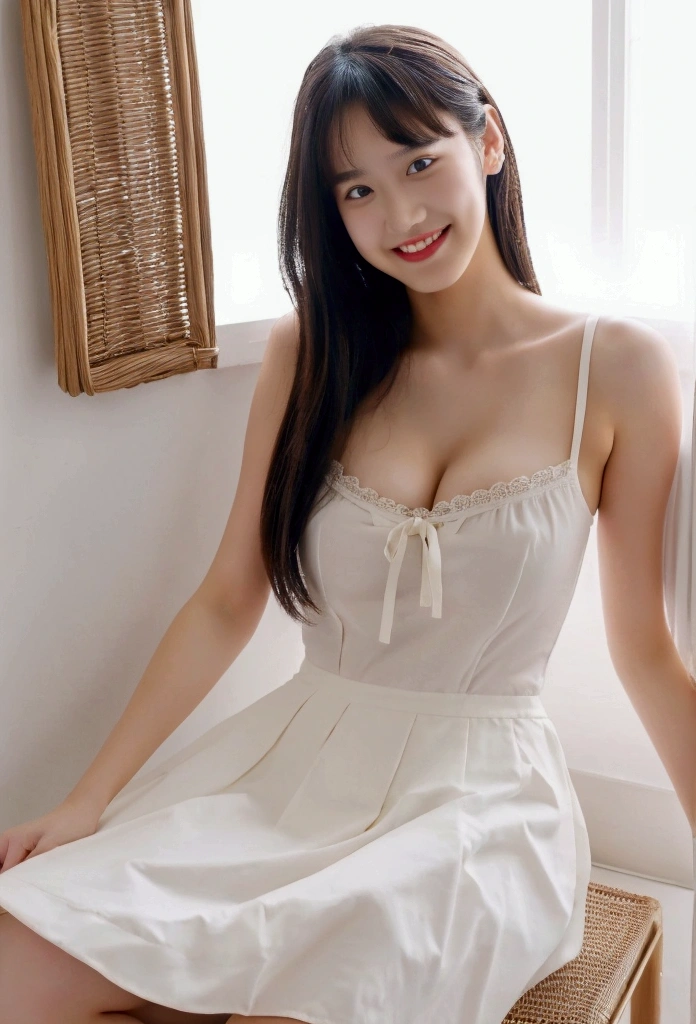 Masterpiece, best quality, high resolution, a girl,summer long skirt,summer dress,smile,Exposedbreastsunb,orgasm,pornography,serafuku,