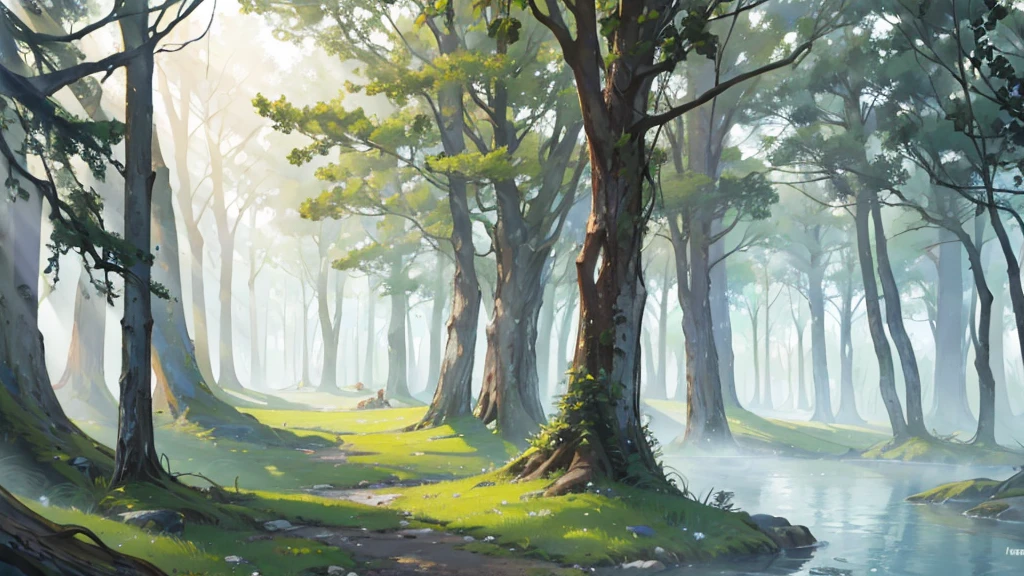 ((Highest quality)), ((masterpiece)), (detailed),Mystical Silent Forest