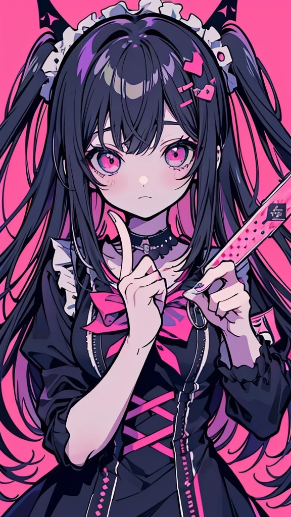 長い白い髪とblackいドレスを着たアニメの女の子が写真のポーズをとる, Gap Moe Yandere grimdark, portrait Gap Moe Yandere grimdark, Danganronpa digital art, Gap Moe Yandere, Gothic Maiden Anime Girl, nyaruko-san, black, Gray-haired, chiaki nanami from danganronpa, Anime Moe Art Style