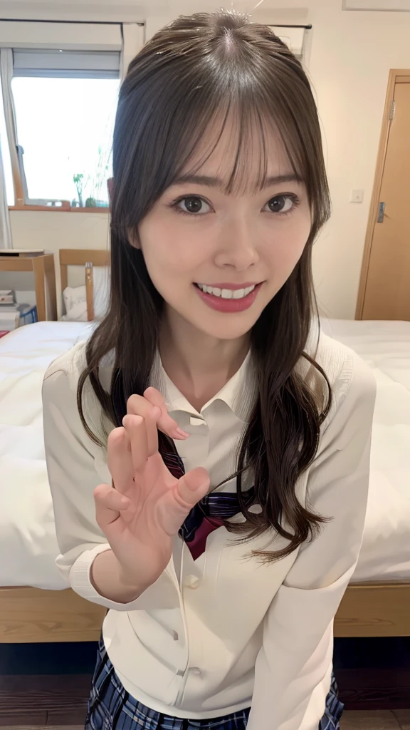 shiraishi mai,maimai,sailor suit,(school uniform,standing), (((masterpiece, best quality, best illustration, high resolution, 1girl, solo))), (shirashi mai), ((medium breasts)), beautiful face, smile,shiny skin,Fellatio Gesture,aroused,((open mouth)),(shiraishi mai),(8k, RAW image, Best Quality, Masterpiece: 1.2), (Realistic, photo realistic: 1.37), 1 girl, professional lighting,smile, slender,looking at view, Beautiful woman with perfect figure, slender , Very detailed facial and skin texture, shiraishi mai,((seductive)), RAW photograph, Single woman,(shiraishi mai),1girl,super fine an extremely delicate and beautiful,luxurious bedroom, (ultra-detailed), ((an extremely delicate and beautiful)),(beautiful detailed eyes), extremely detailed face,(shiraishi mai), cute smile, 1girl, shiraishi mai,pov, simple background