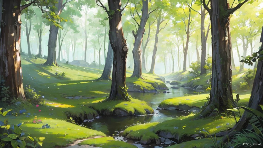 ((Highest quality)), ((masterpiece)), (detailed),Serene Forest