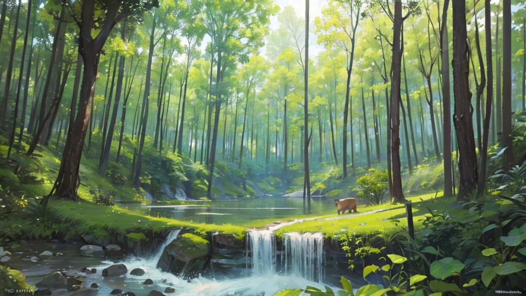 ((Highest quality)), ((masterpiece)), (detailed),Serene Forest