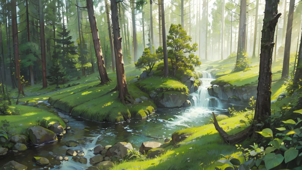 ((Highest quality)), ((masterpiece)), (detailed),Serene Forest