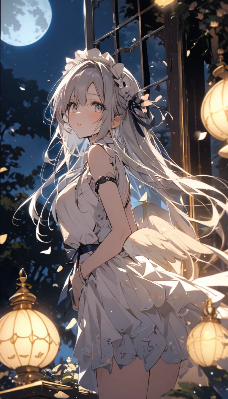 angel, moon, moonlight, 8ก
