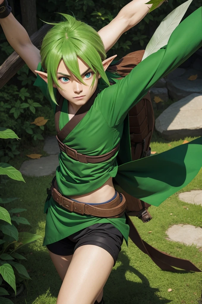 Link as leaf village ninja