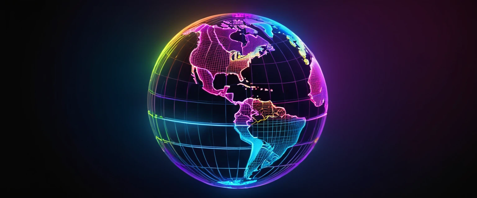 holography, Drawing with neon colors ((ball of earth)): ball: ((floating)), transparent, Three dimensions, light, Sf, digital art, digital, scientist, dark background: Electrical circuit: Drawing with neon colors, 3D, head of'artwork, digital空間, energy, Beau, head of'artwork, 8k, light, be familiar with, ALIVE, colored, good, Beau, rich colors, Beau Light Lines. magic effect, Sparkling, Beau Light Grains
