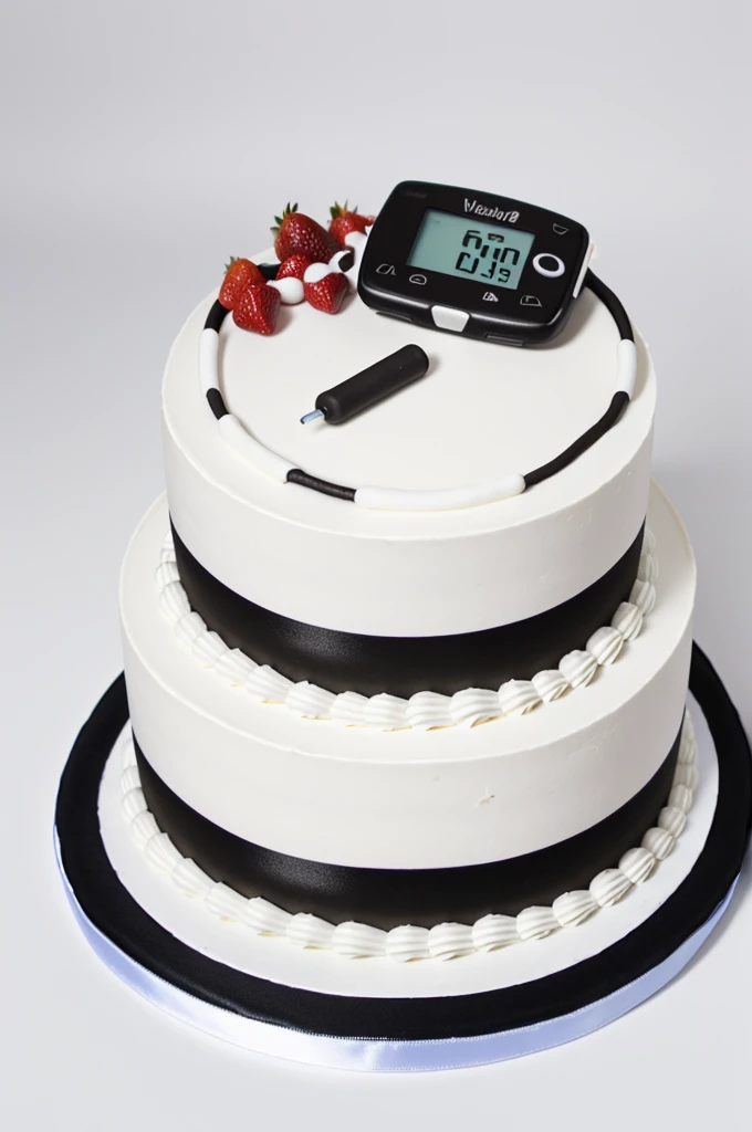 Diabetic cake with white background
