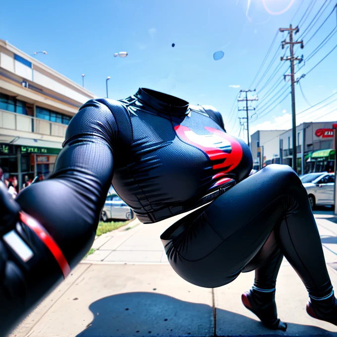 tainted steele, as macular as a bodybuilder, huge pecs, used string underwear , macro pervert, doing bodybuilder pose showing off his muscular back and toned butt , giants in the middle of a city, bigger than the buildings,