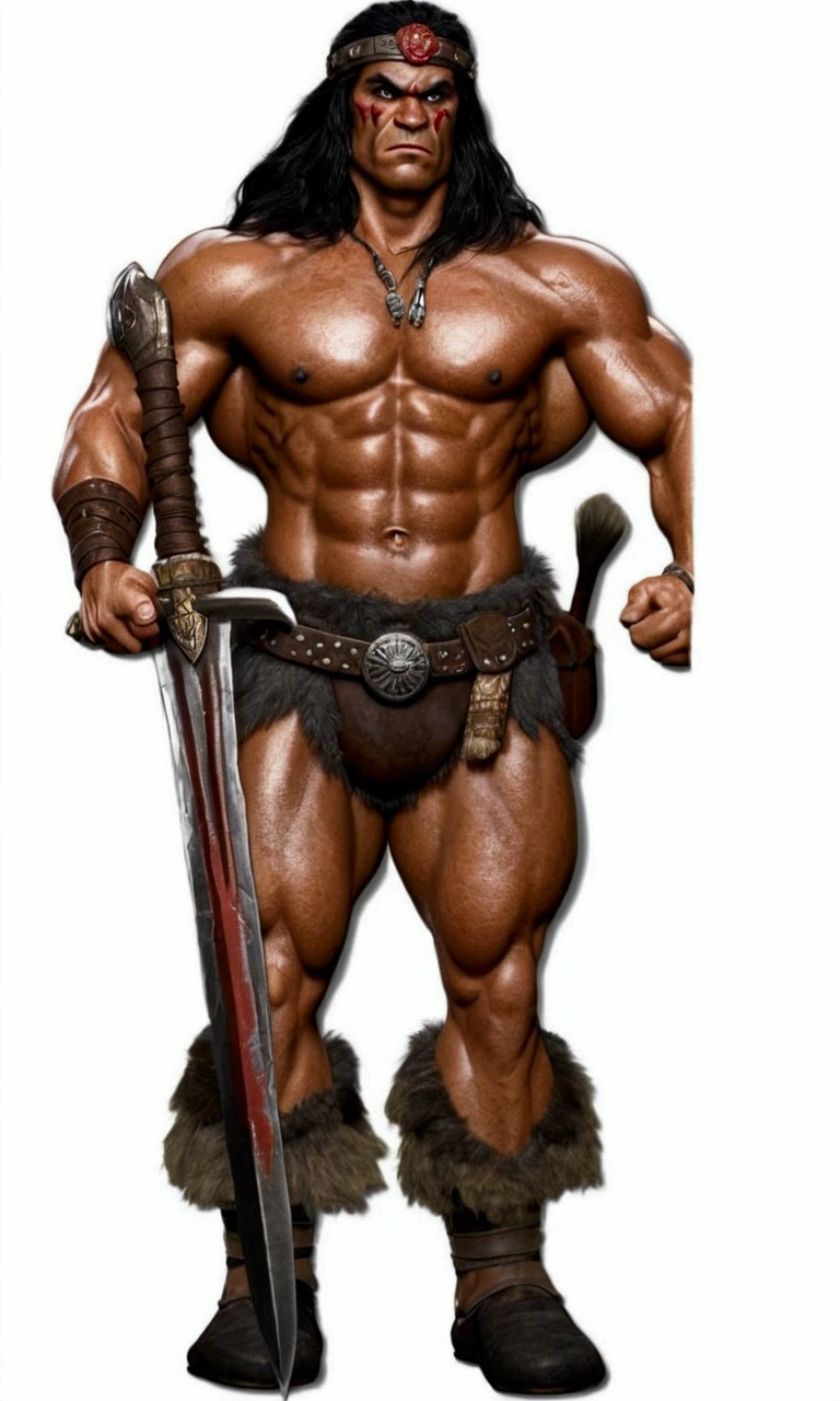 conana or barbarian: ultra realistic and detailed