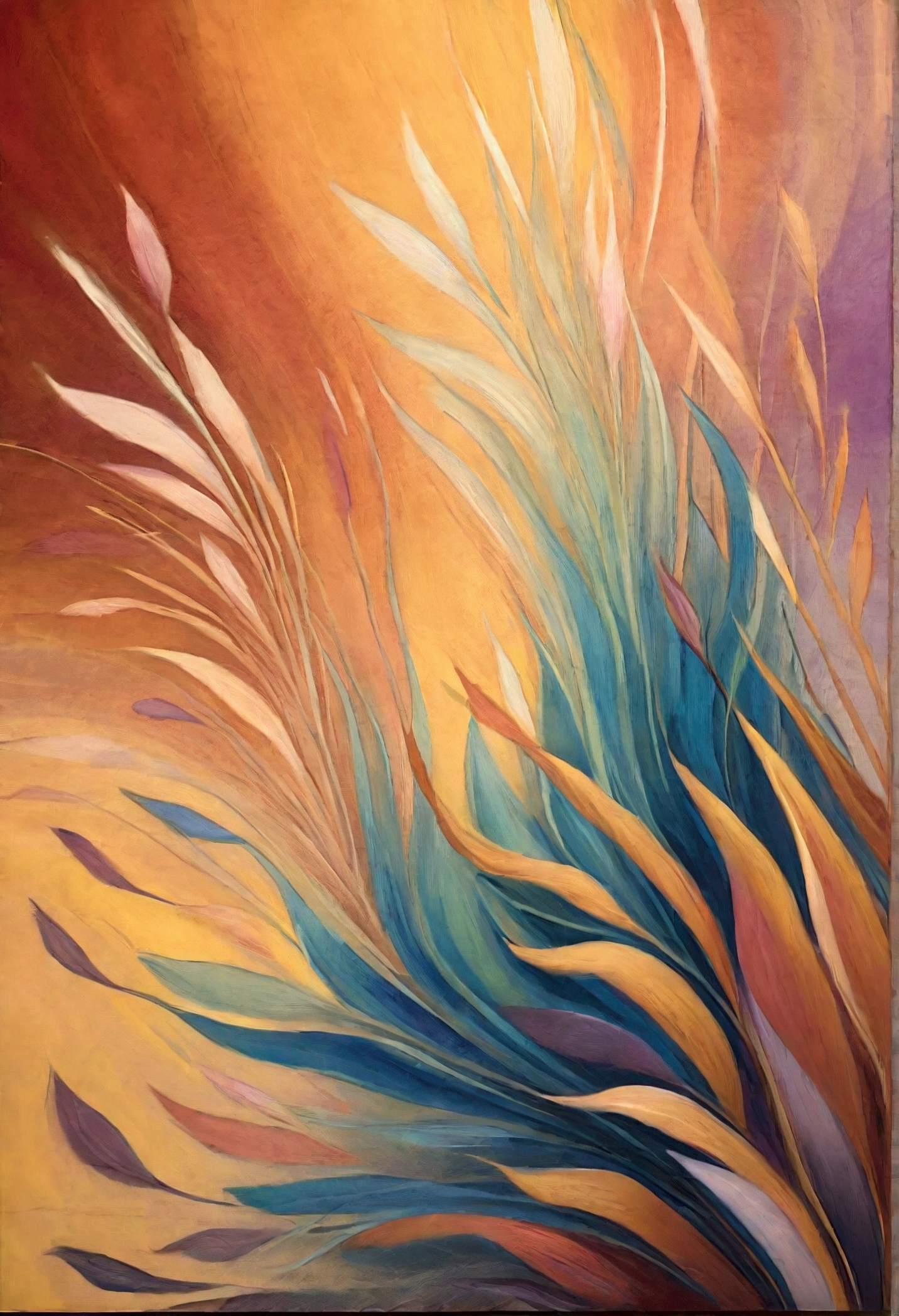 Title: "Explosion of Happiness"
Painting Description:
Imagine a vibrant canvas where colors intertwine in a harmonious dance of shapes and emotions. The background is a whirlwind of radiant yellows, warm oranges, and intense reds, reminiscent of the sun's brightness and the warmth of an embrace. These colors represent the foundation of pure joy.
In the center, strokes of blue and green flow gently, symbolizing the calm and serenity that happiness brings. Brushstrokes of white and gold traverse the canvas like sparks of light, capturing the essence of euphoria and optimism.
Abstract yet dynamic shapes emerge from the canvas, suggesting movement and freedom. They almost seem to dance, creating a sense of lightness and celebration. Small touches of pink and purple stand out, adding a hint of tenderness and love.
As you observe this work, feel the positive energy it emanates. Let the colors and shapes awaken in you a contagious sense of happiness, as if each brushstroke were a note of a joyful melody. This painting is an invitation to get lost in the simple beauty of joy and allow it to illuminate your spirit.