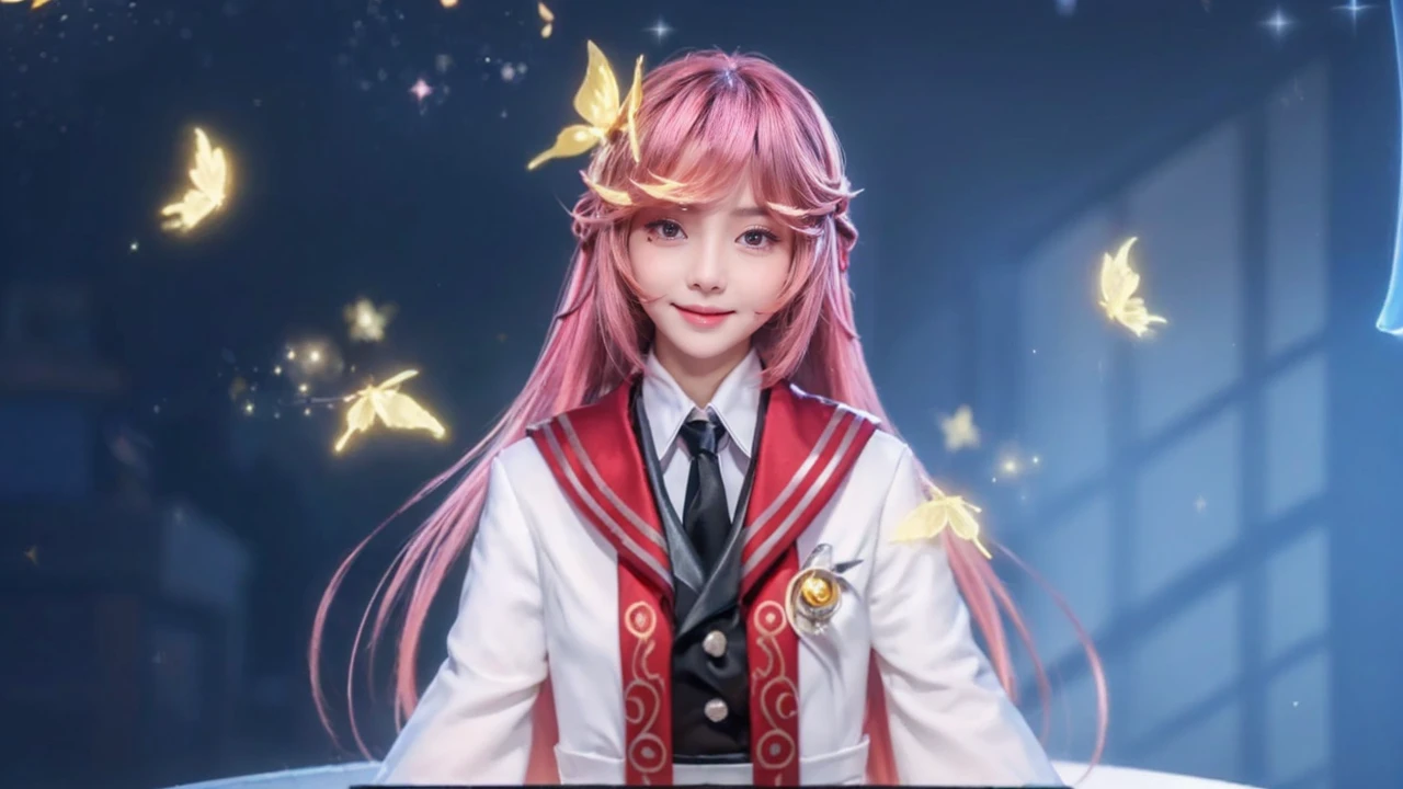 ((best quality, 8k, masterpiece :1.3)), 1 girl, smiling, whole body, face slimming, pretty Woman, (Dark brown hair), full length dress :1.1, Super detailed faces, delicate eyes, double eyelids, blurred background, face slimming, City, external, street,