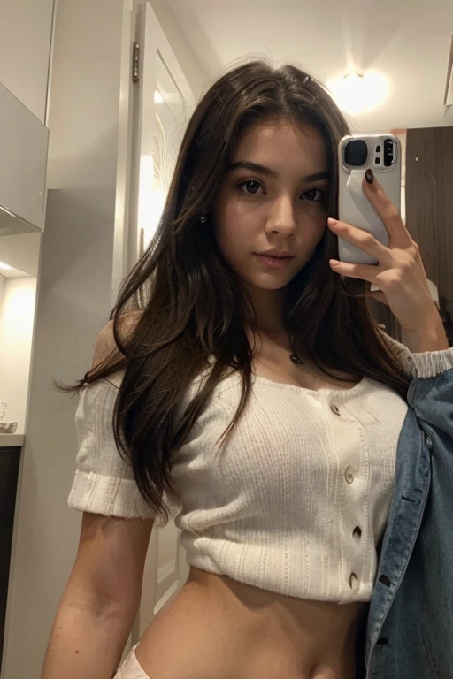 a selfie of a pretty young woman, taken with iphone camera