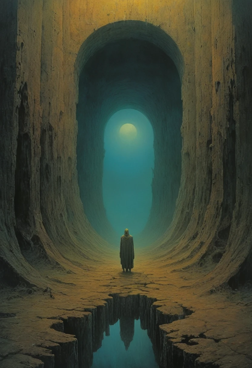 Underworld, author:Zdzislaw Beksiński, Highest quality, masterpiece, 8k
