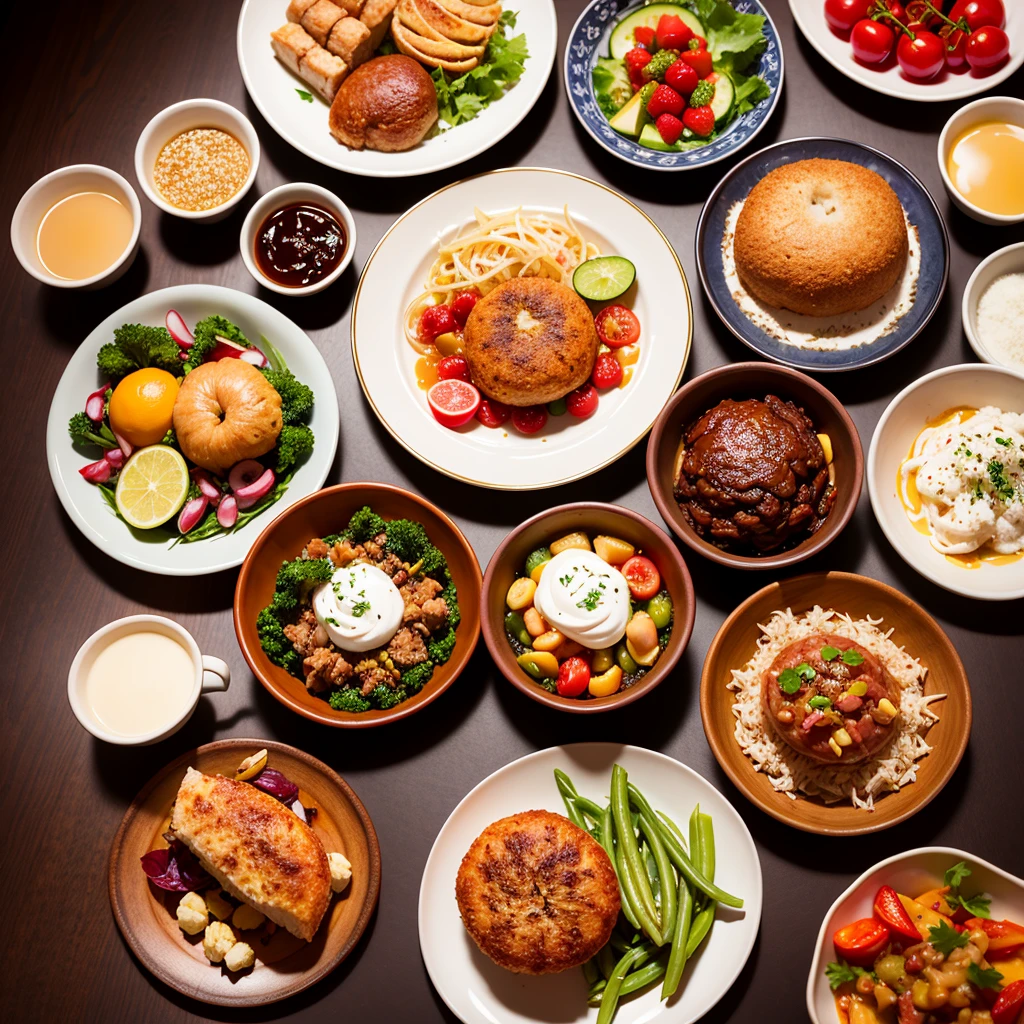 High-end food from different countries